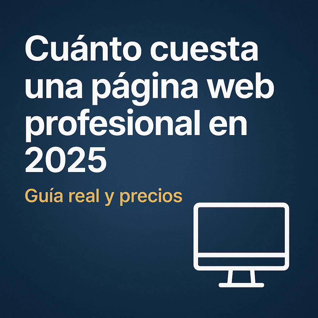 Cuánto cuesta una página web profesional en 2025. Guía de precios y factores del diseño web profesional con WordPress por Pablo López Design.