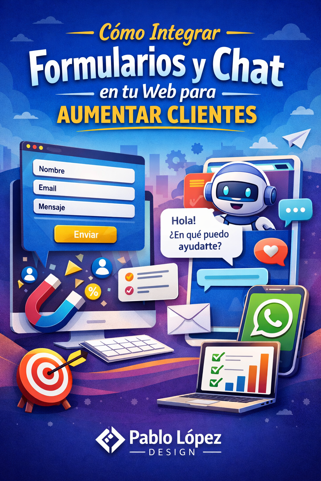 Cómo integrar formularios y chat en una web para aumentar clientes